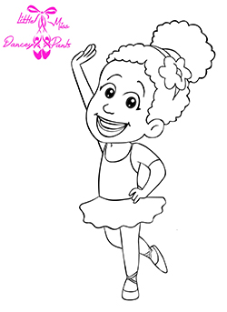 little miss dancey pants coloring book sheet